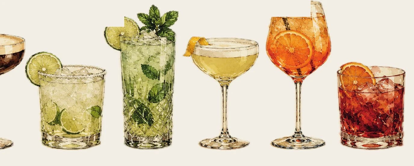 Les cocktails maison de Capsule : mojito, spritz, cosmopolitan, espresso martini